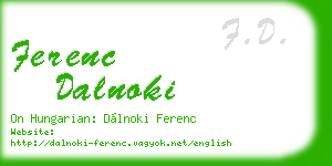 ferenc dalnoki business card